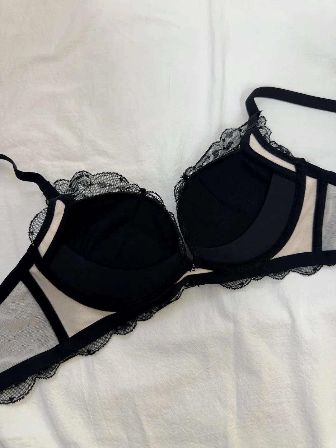 黑色蕾丝内衣🖤透色美学神秘感拉满！！
