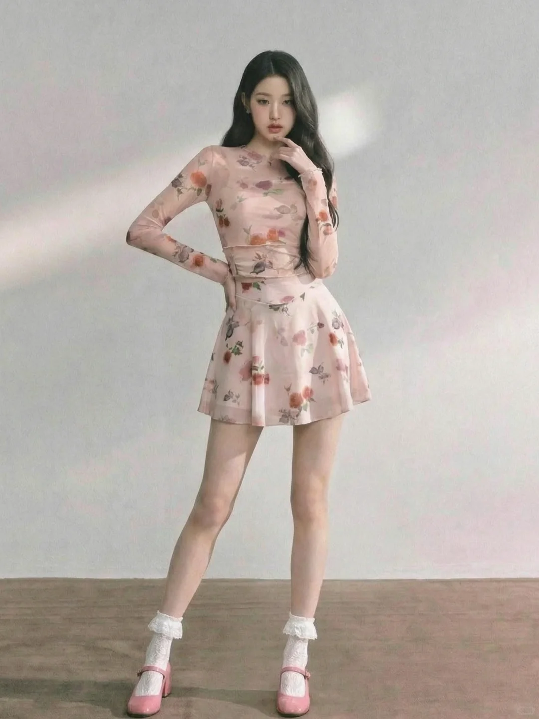 粉花泳衣把 “易碎感美女” 焊身上了🌸