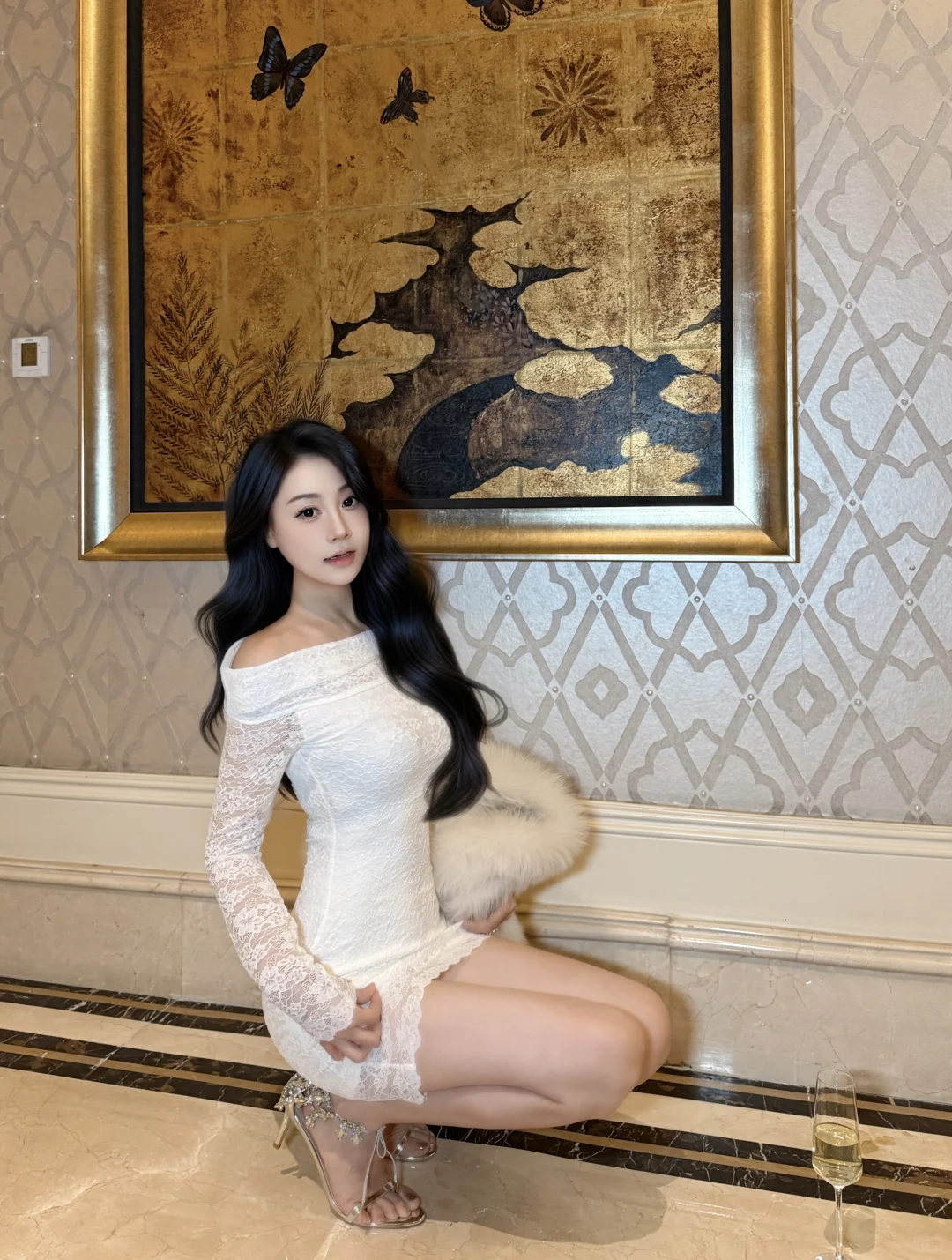 蕾丝包臀裙好有姐感