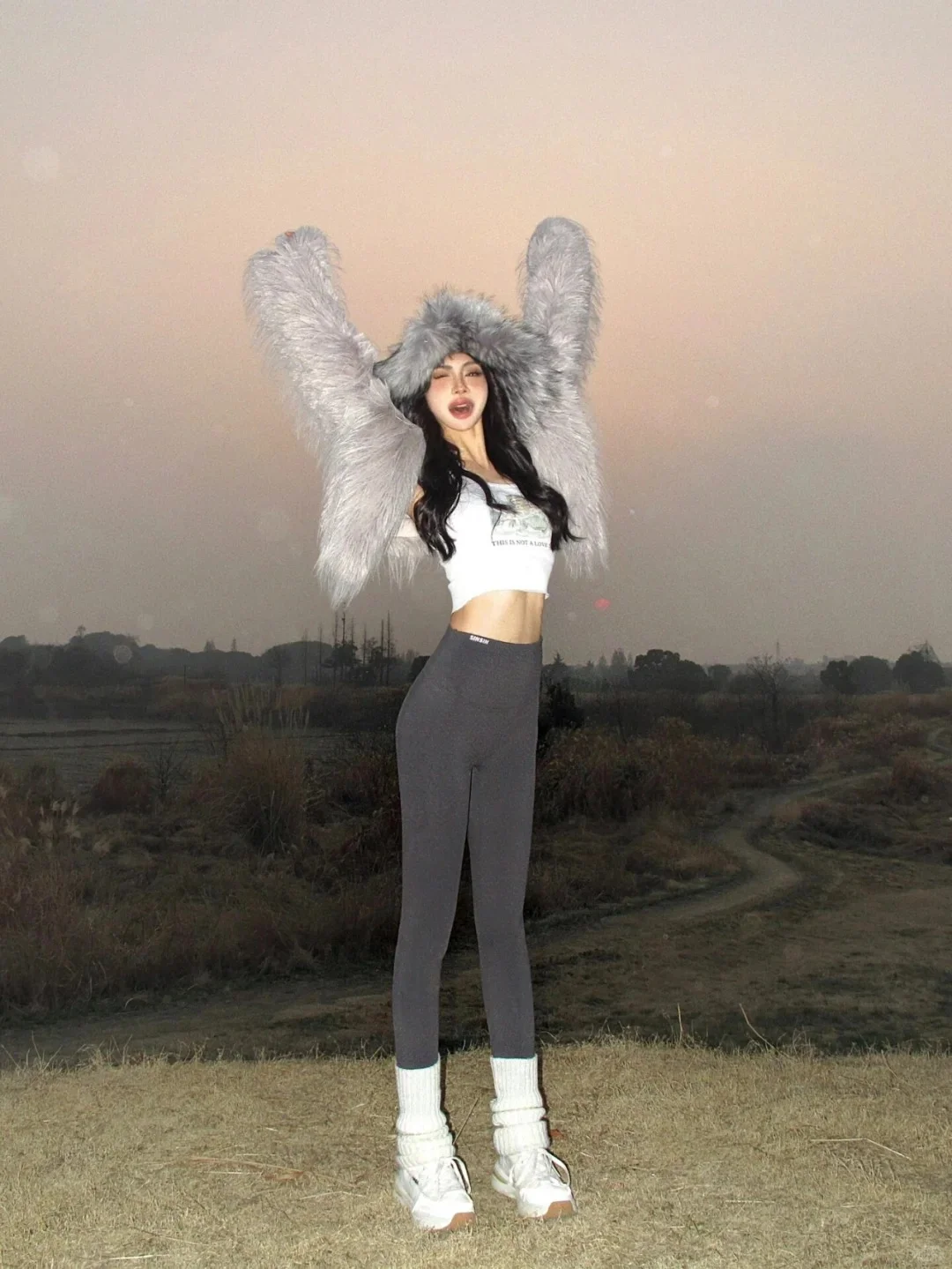 古早的格雷系呀~冬天的辣妹穿搭