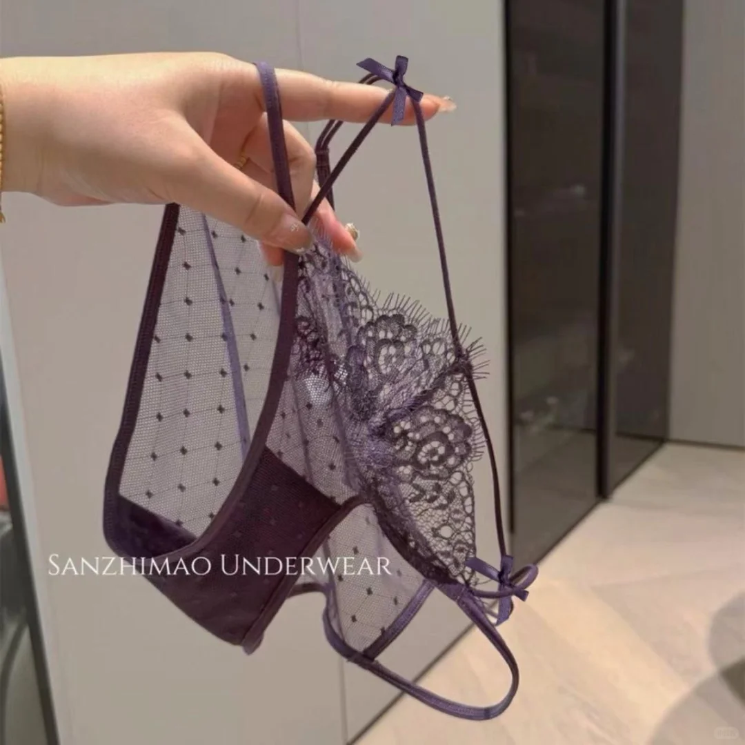 纯欲天花板！蕾丝网纱内裤太勾人了
