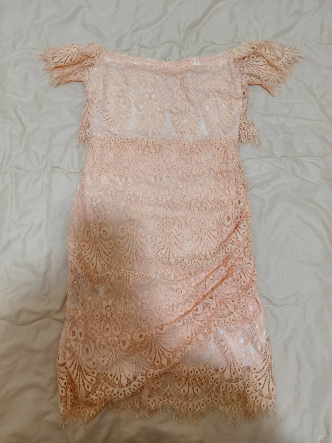 ➗中古古早橘粉色包臀裙10r