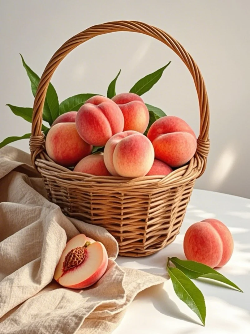 绘画素材 娇艳欲滴的水蜜桃