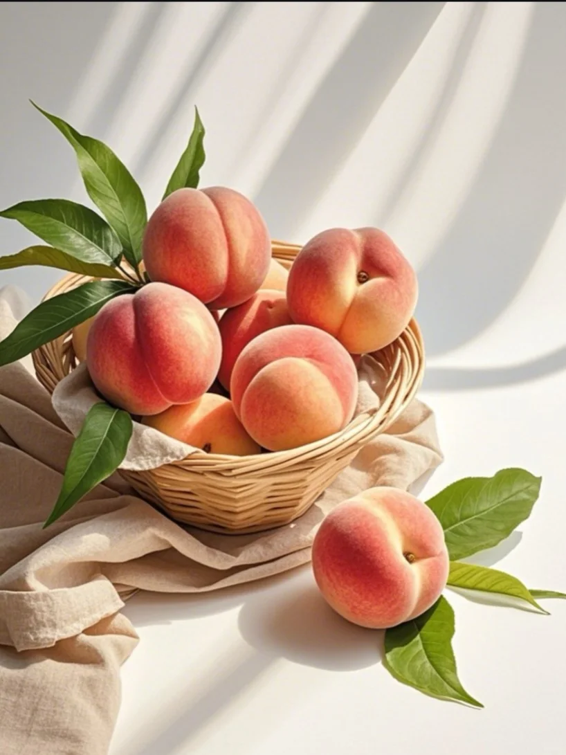 绘画素材 娇艳欲滴的水蜜桃