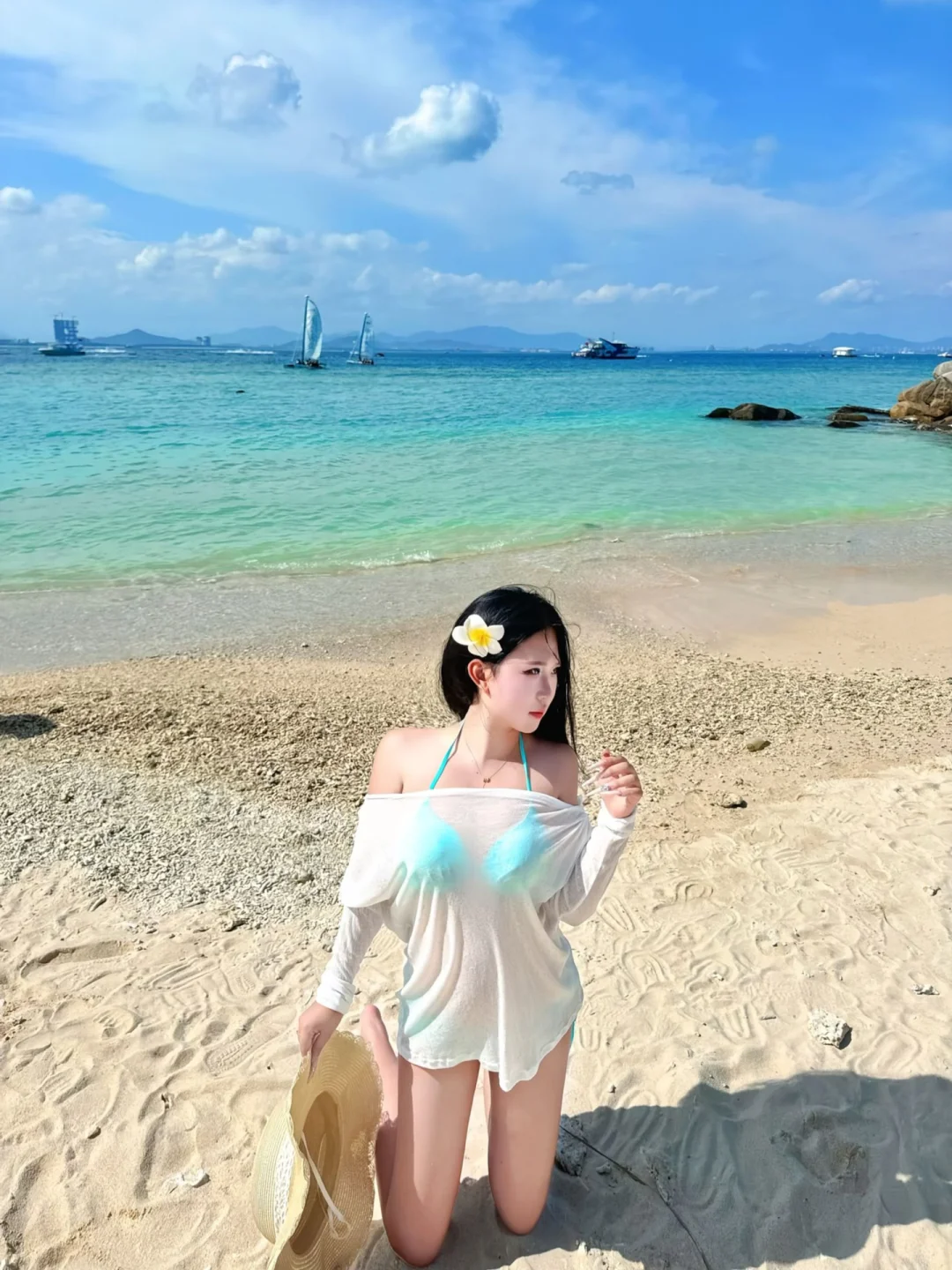 海边的我，比泳衣更辣妹耶👙🫧🩵