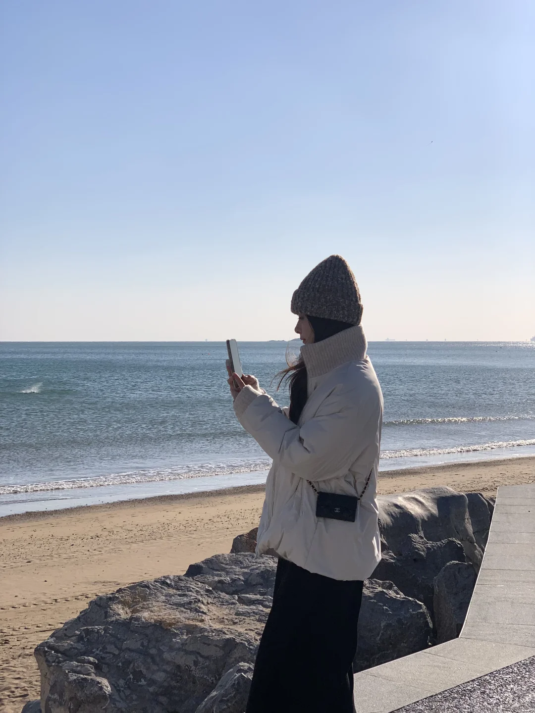 先找到海边啦～海风很舒服～