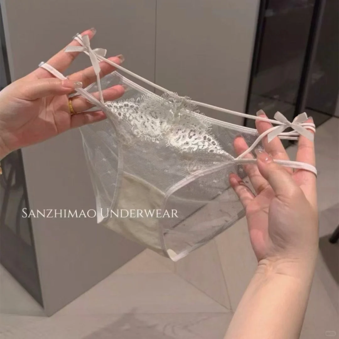 纯欲天花板！蕾丝网纱内裤太勾人了