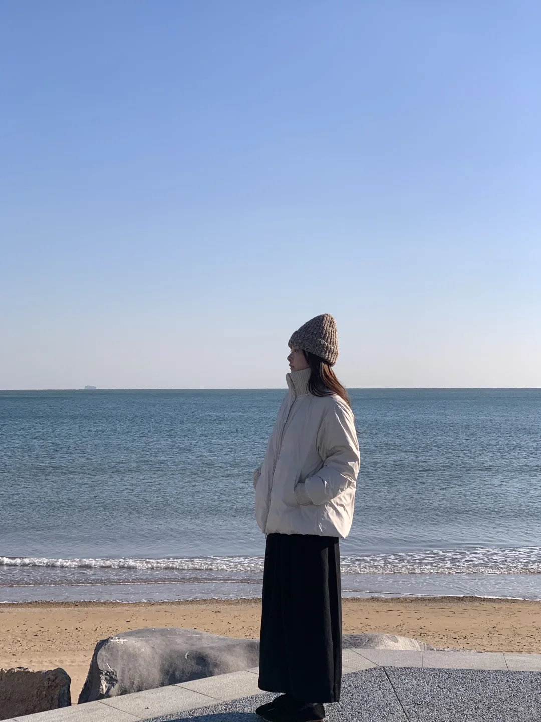 先找到海边啦～海风很舒服～