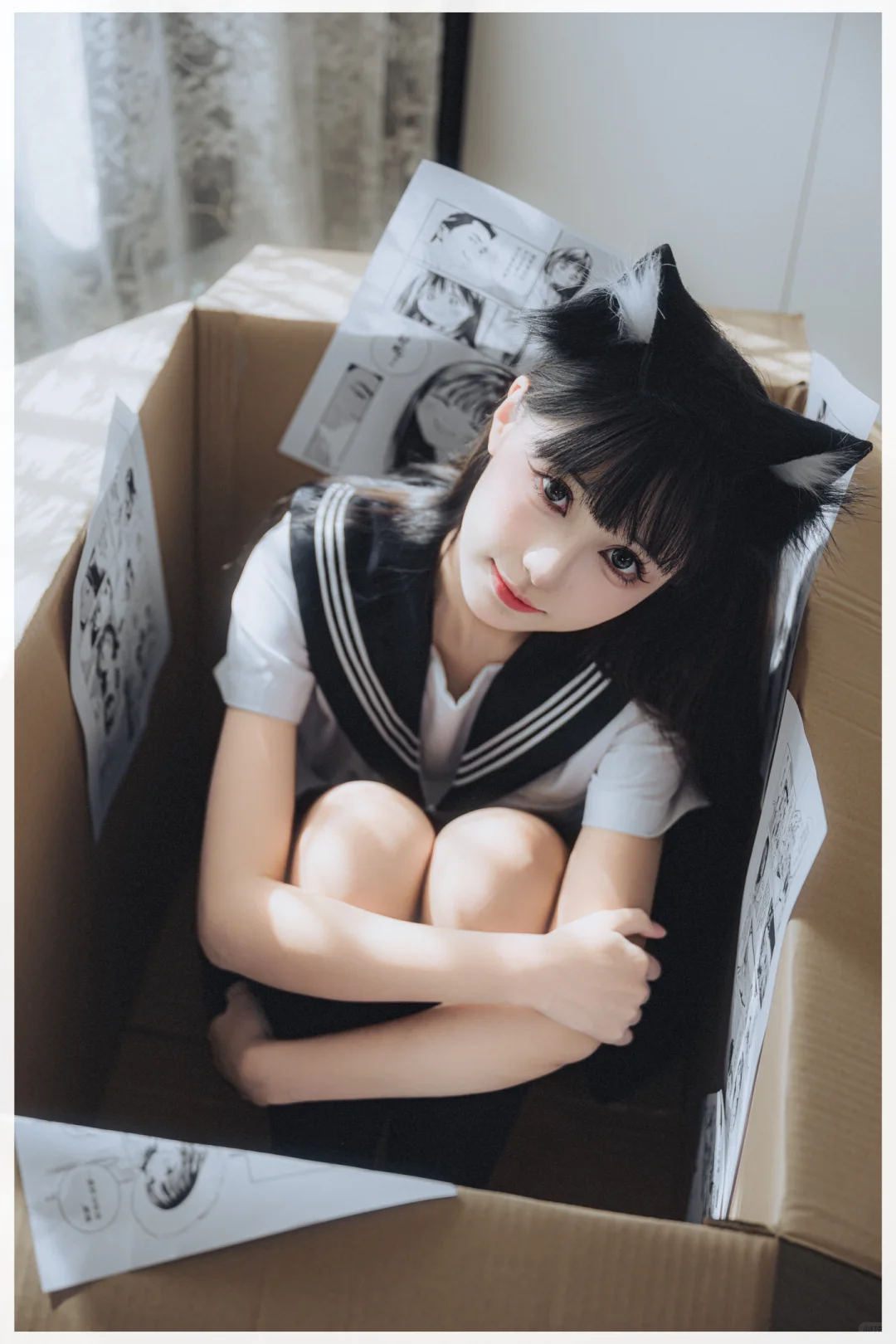 用纸箱拍的超写实jk！