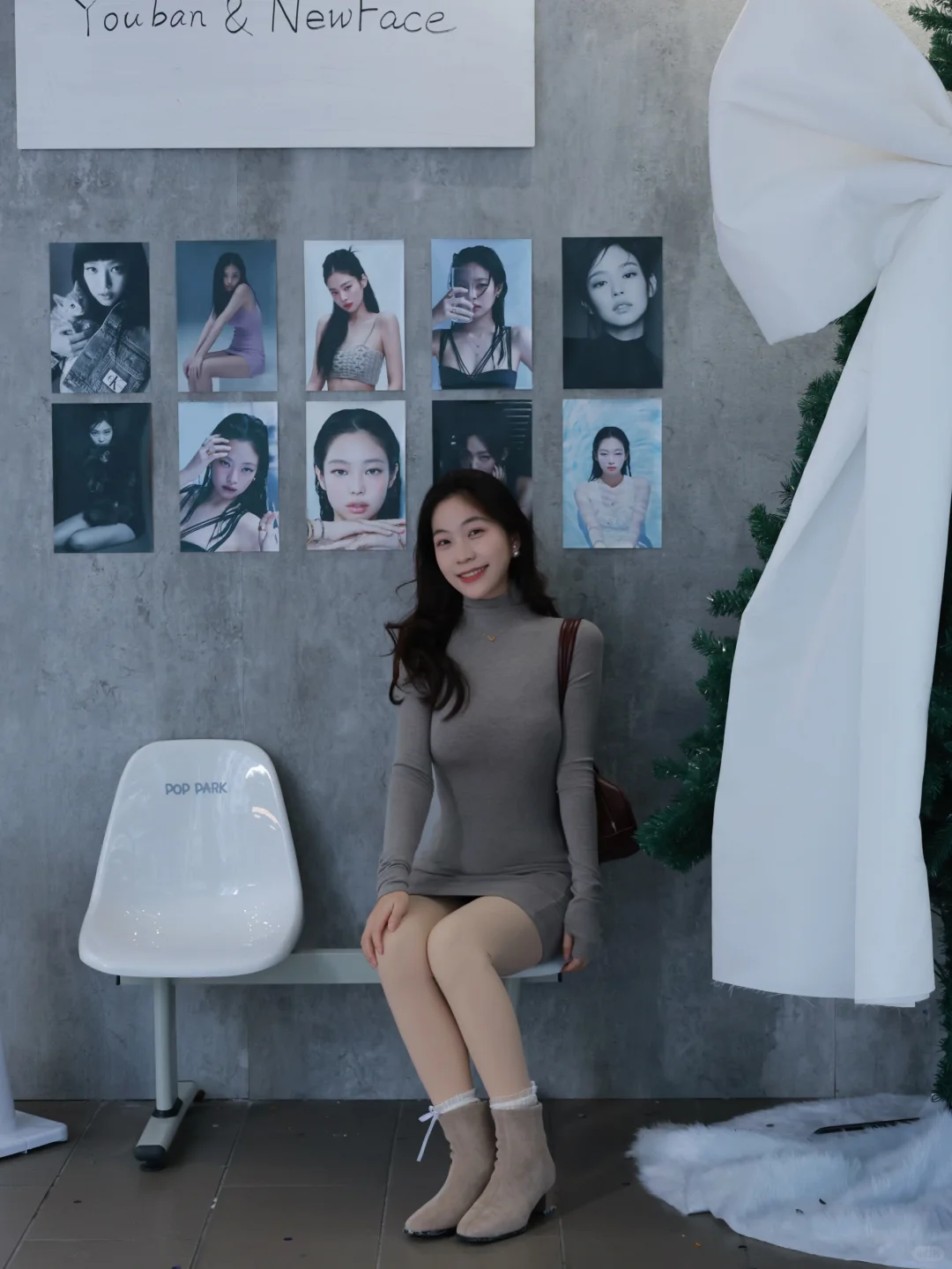 包臀裙➕靴子真的绝啦！