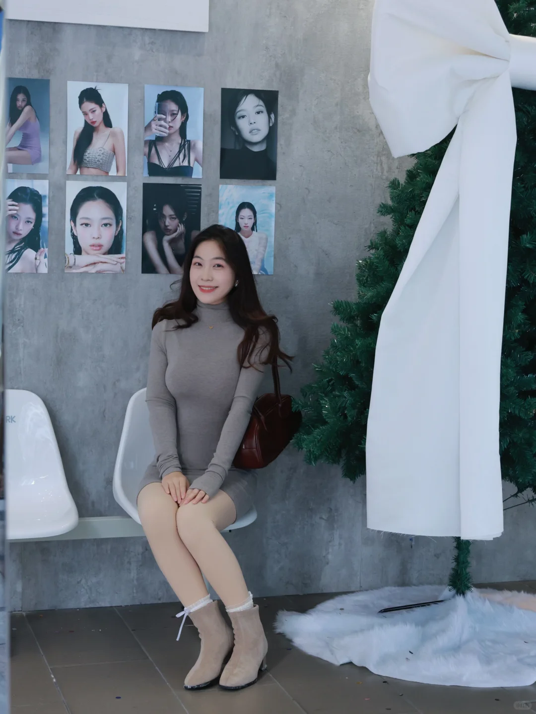 包臀裙➕靴子真的绝啦！