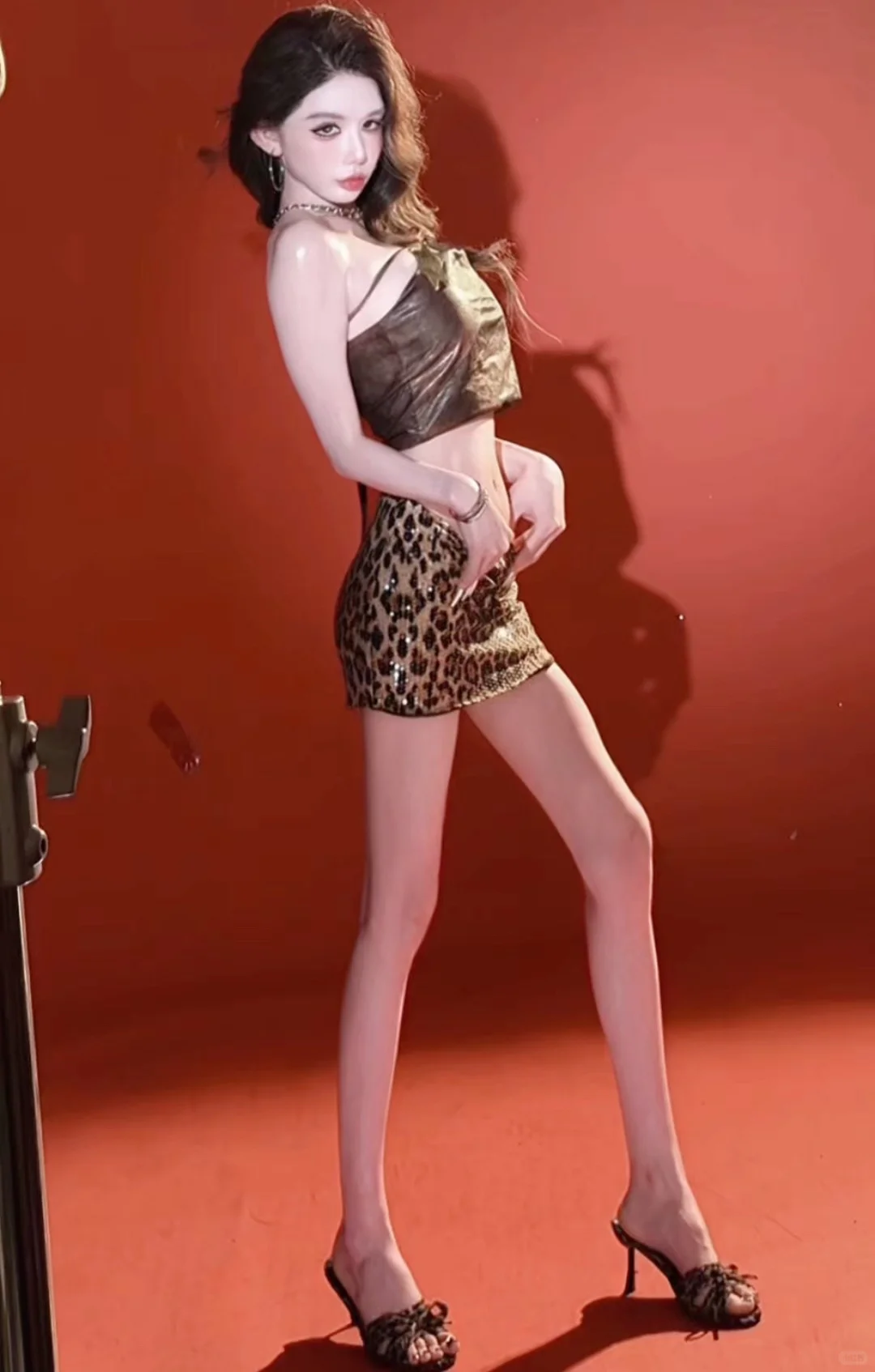 豹纹和红色的适配度