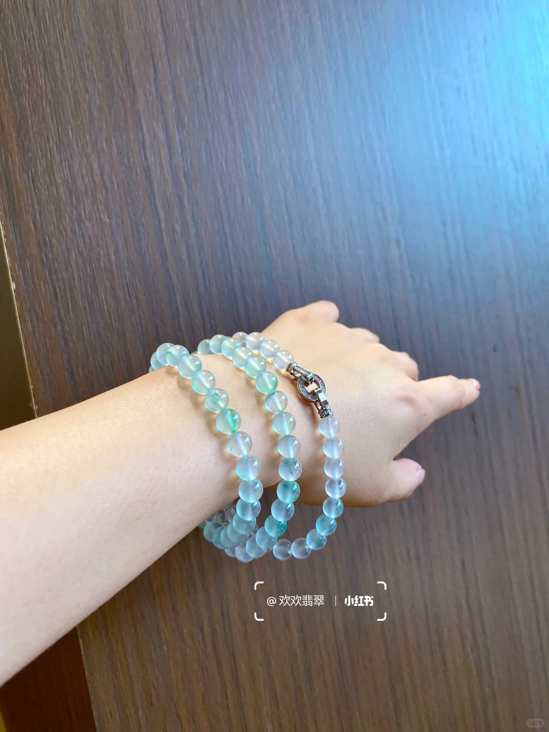 天使的羽毛 玻璃长珠链 飘金丝绿🧊