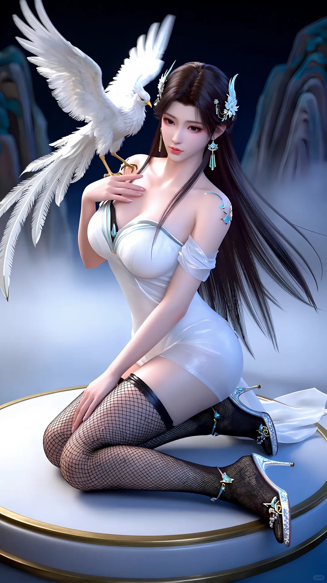 仙鹤配国漫女神❤️