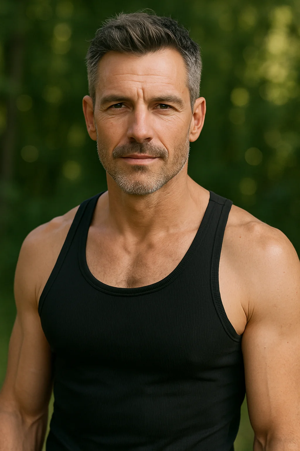 让AI做一张50岁性感男人和女人的照片