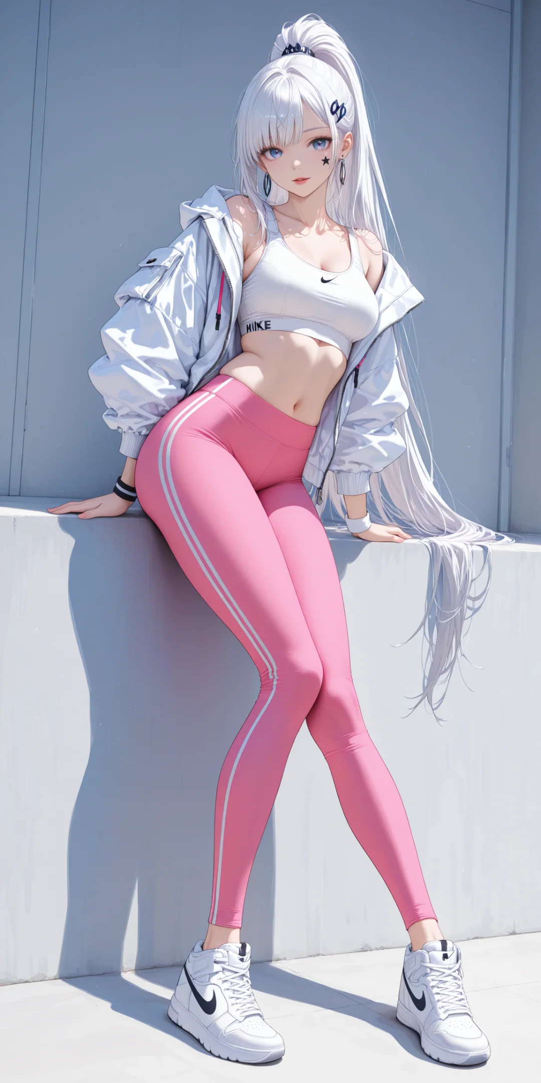 粉色紧身不要太性感（点击全屏）