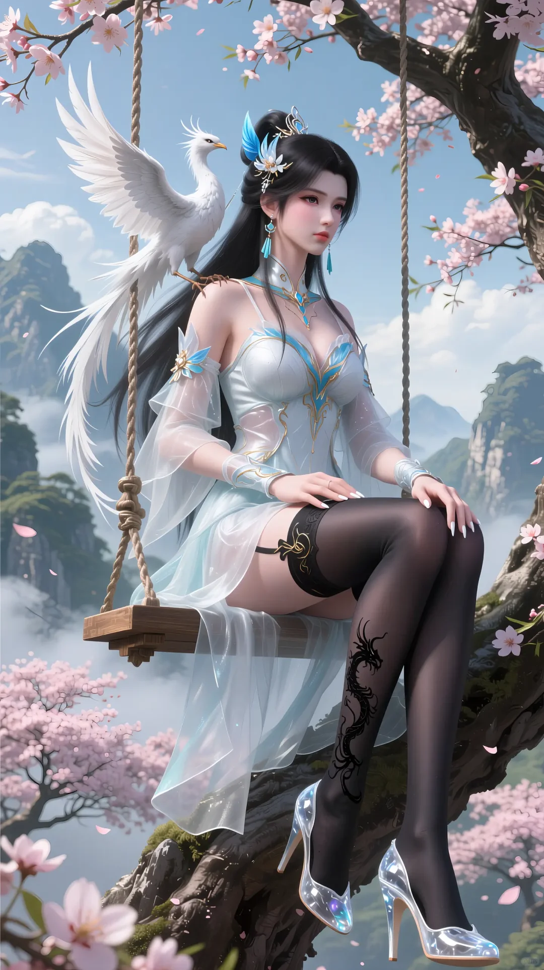 仙鹤配国漫女神❤️