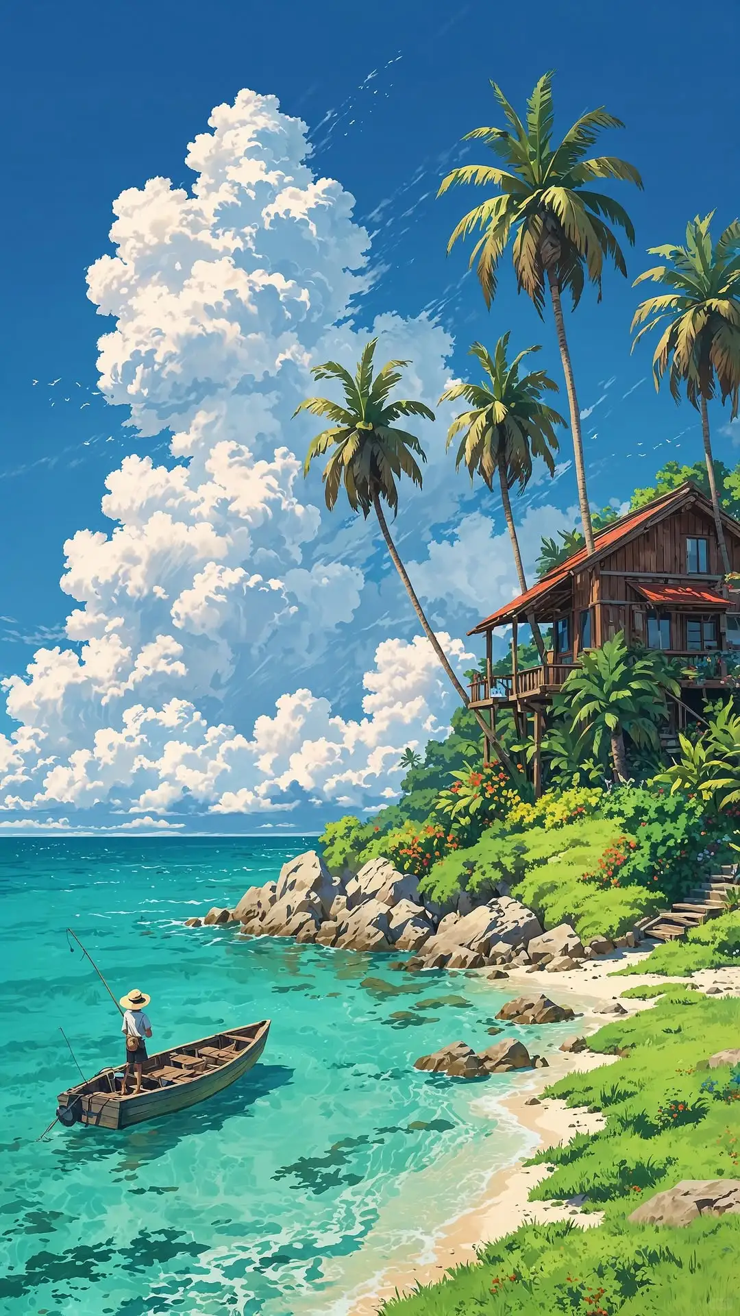 很治愈的漫画场景壁纸，高清壁纸