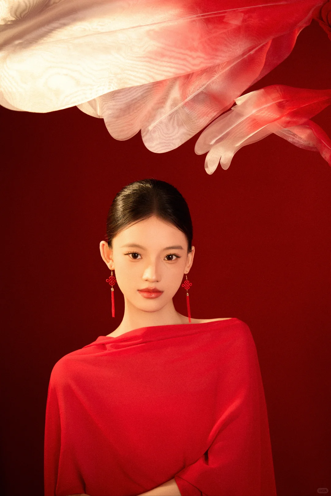 新年写真｜锦鲤附体，红色就是该中国女人穿