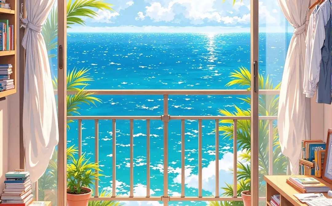 很治愈的漫画场景壁纸，高清壁纸