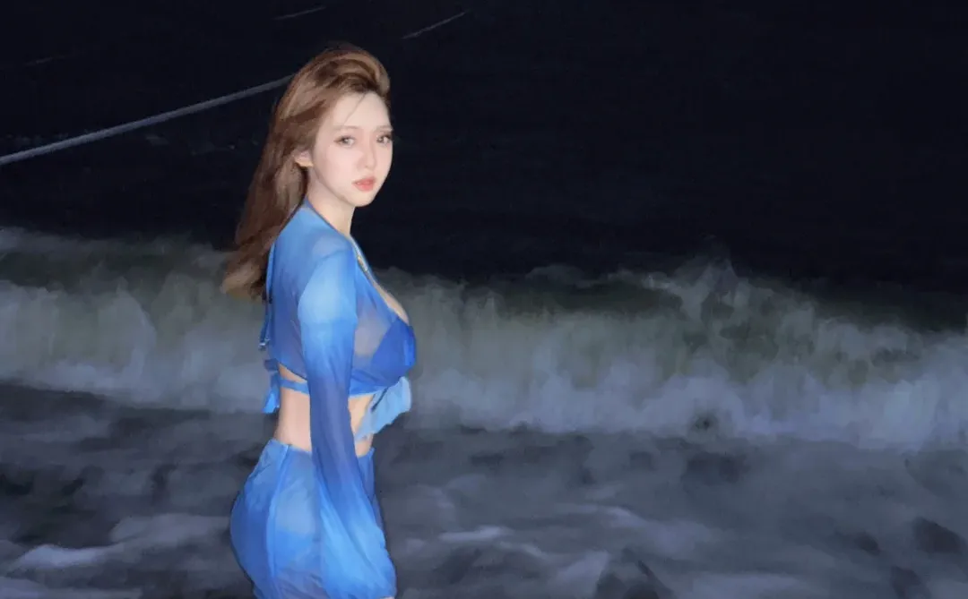 夜晚的海也很迷人🌊