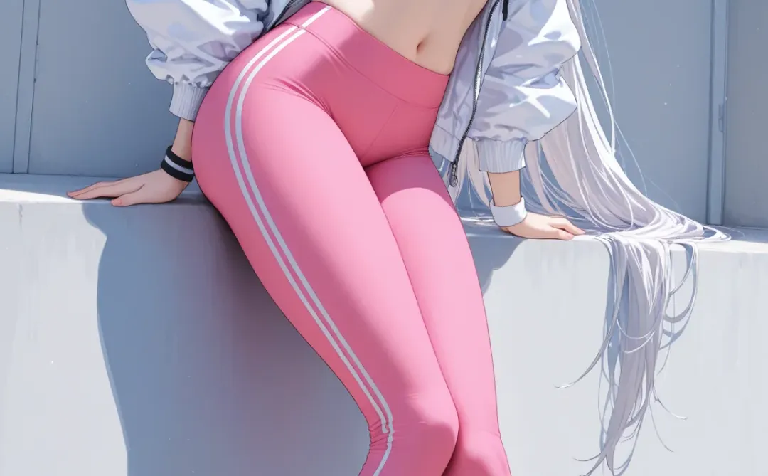 粉色紧身不要太性感（点击全屏）