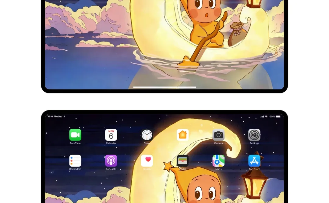 星星人✨动态壁纸｜今晚锁屏是星空与月亮船～