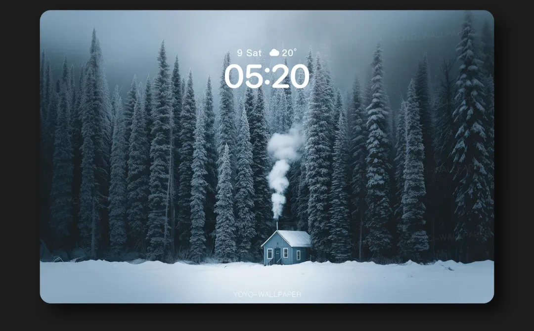 170 | 风景动态壁纸 | 雪林小屋