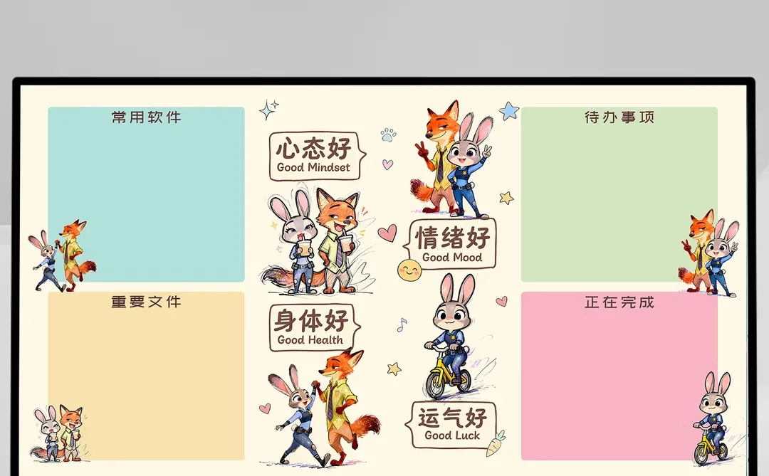 116|电脑壁纸|心态好运气好朱迪尼克