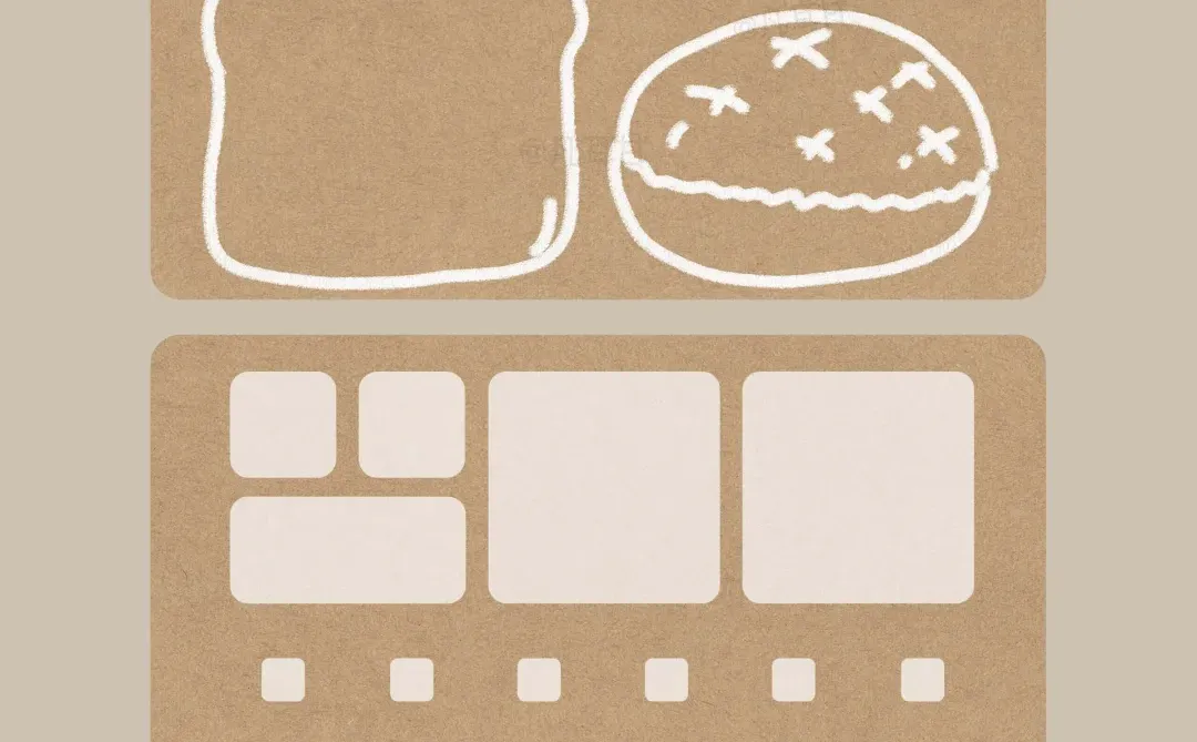 iPad电脑原创插画壁纸｜面包