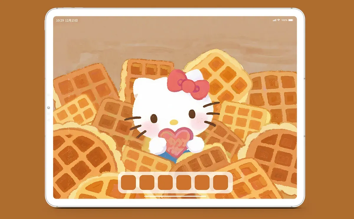 1112#🥞HelloKitty满屏华夫饼❣️平板壁纸