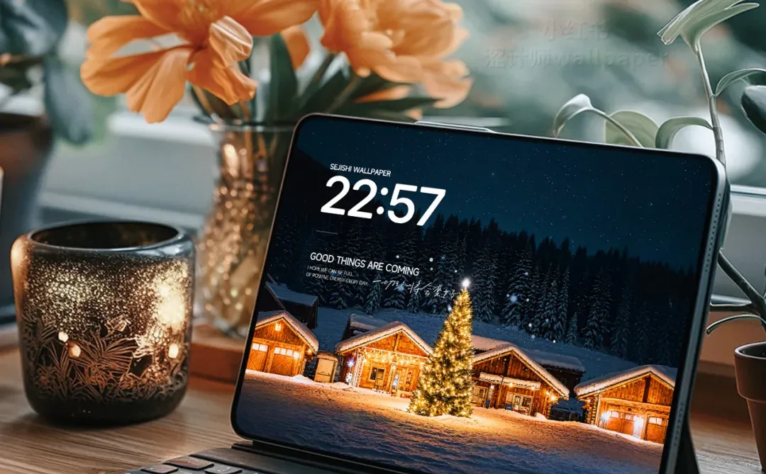 美到窒息的圣诞氛围感的平板壁纸｜A250