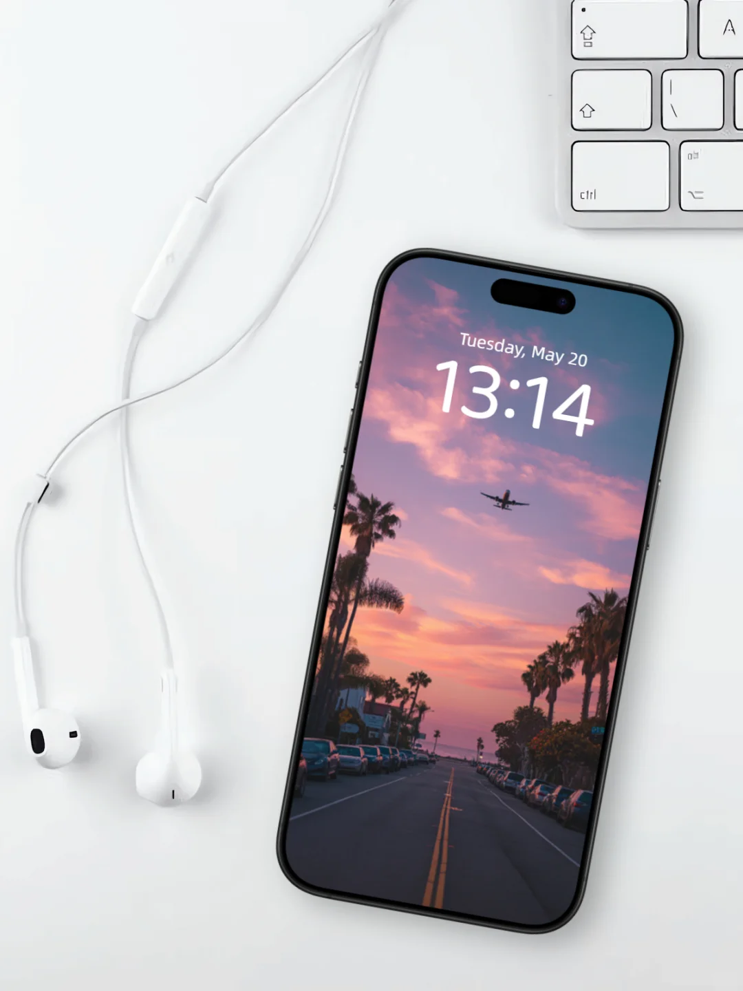 海边壁纸 l 粉色晚霞