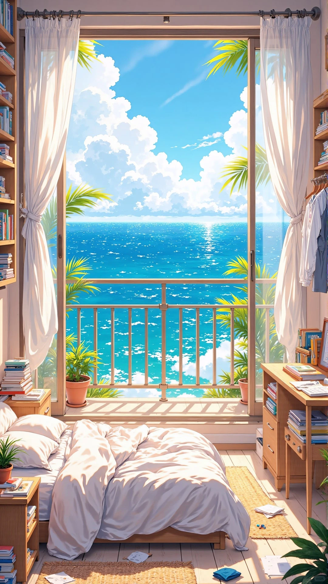 很治愈的漫画场景壁纸，高清壁纸