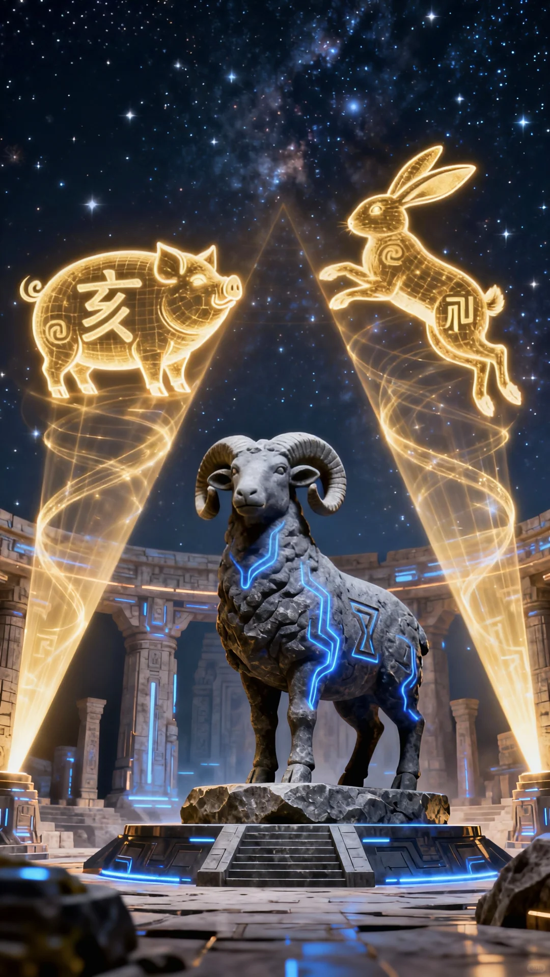 2026年新款生肖壁纸 || 三羊合泰