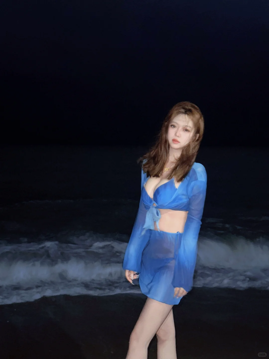 夜晚的海也很迷人🌊