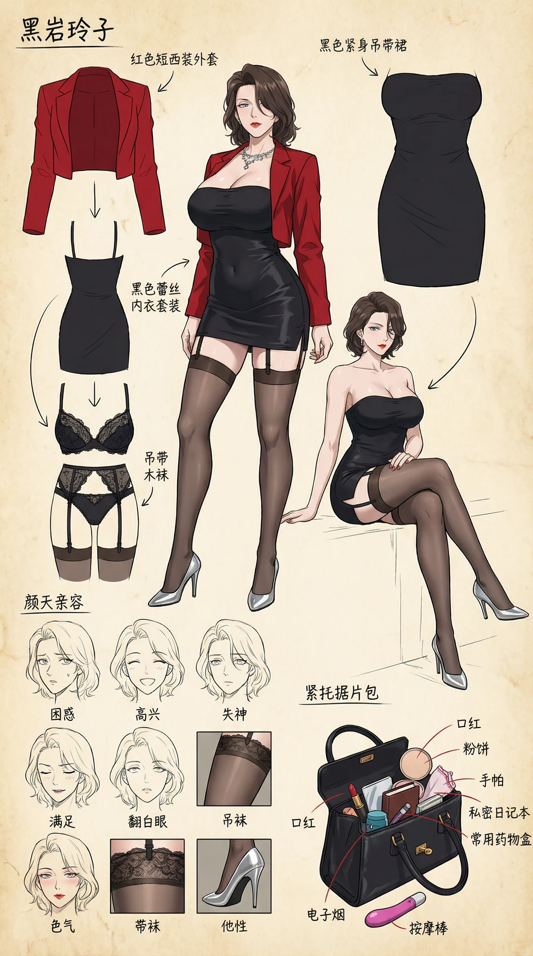 黑岩玲子•穿搭拆解•AI