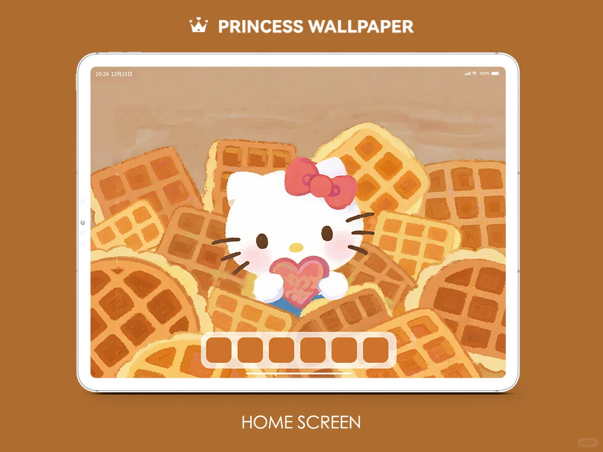 1112#🥞HelloKitty满屏华夫饼❣️平板壁纸