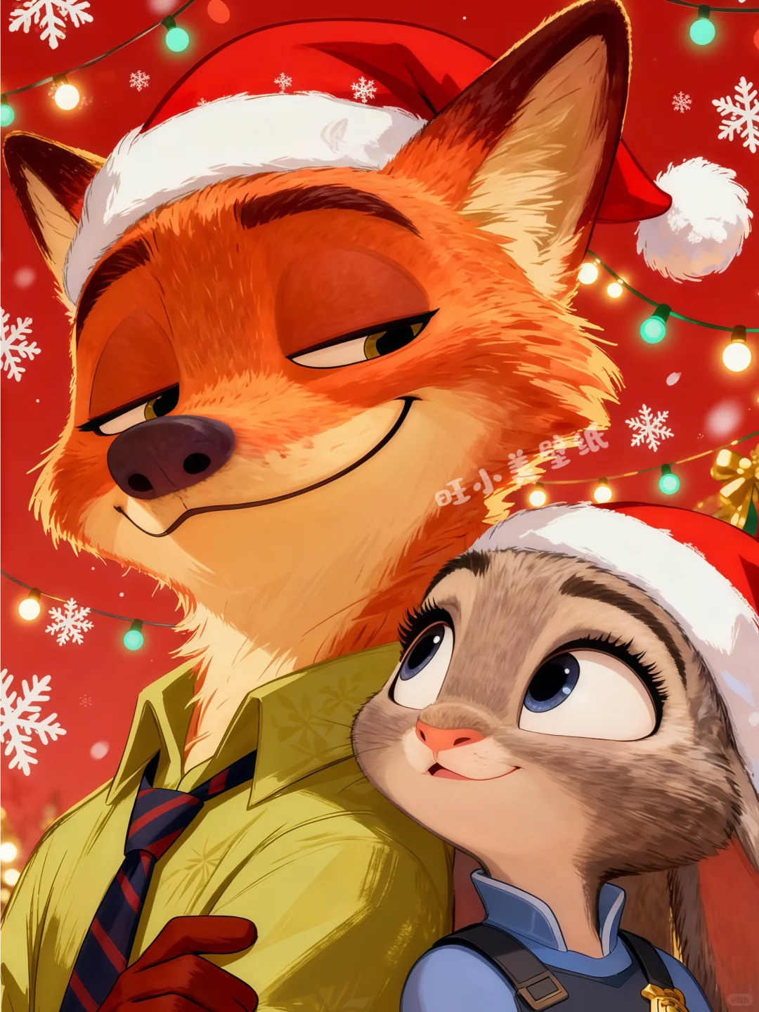 136:尼克和朱迪·圣诞🎄·手机壁纸