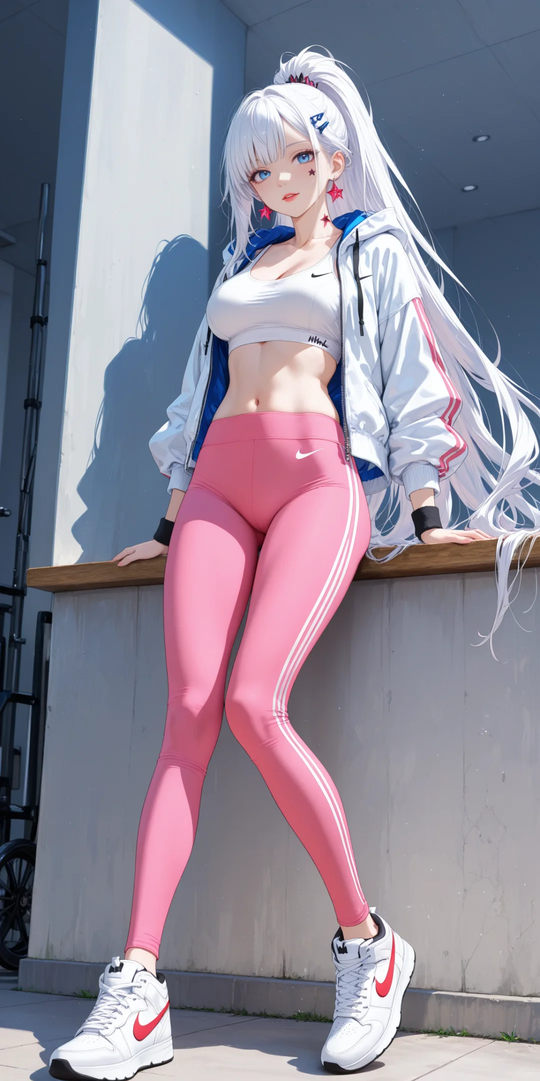 粉色紧身不要太性感（点击全屏）