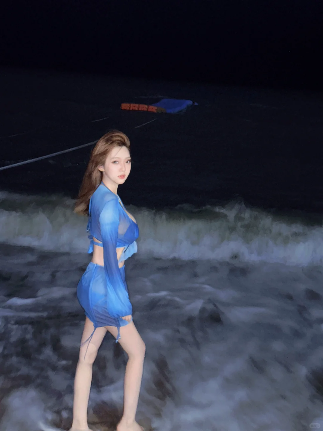 夜晚的海也很迷人🌊