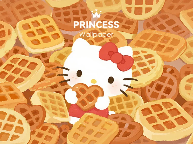 1112#🥞HelloKitty满屏华夫饼❣️平板壁纸