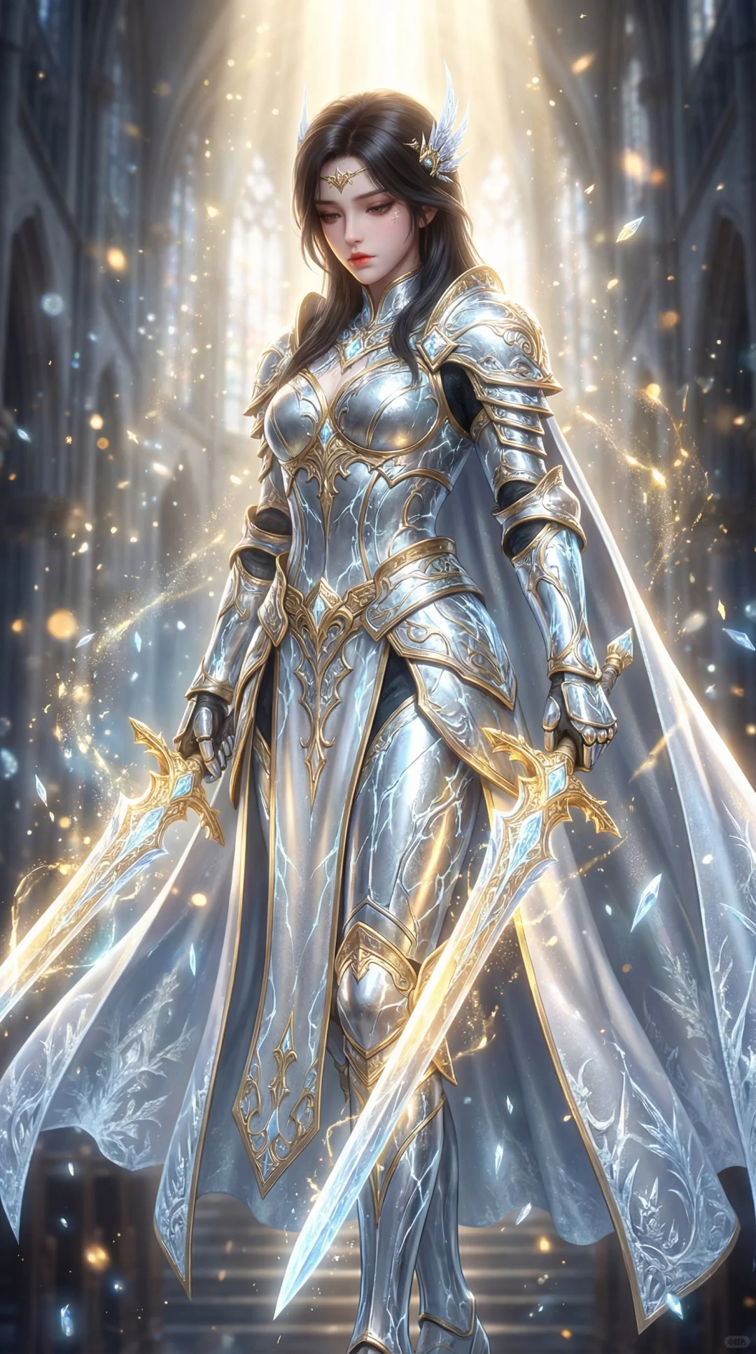 斗破苍穹女角色设定图—光明骑士2，含提示词