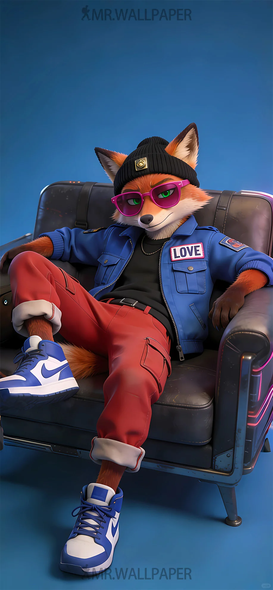 疯狂动物城痞帅尼克丨克莱因蓝系列丨4K壁纸