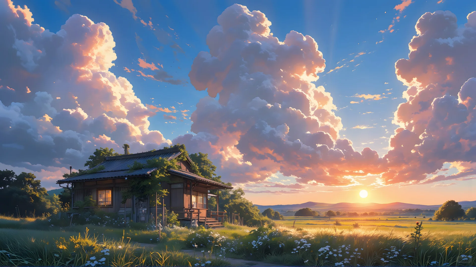 电脑壁纸 16 冬夜里的安静小镇