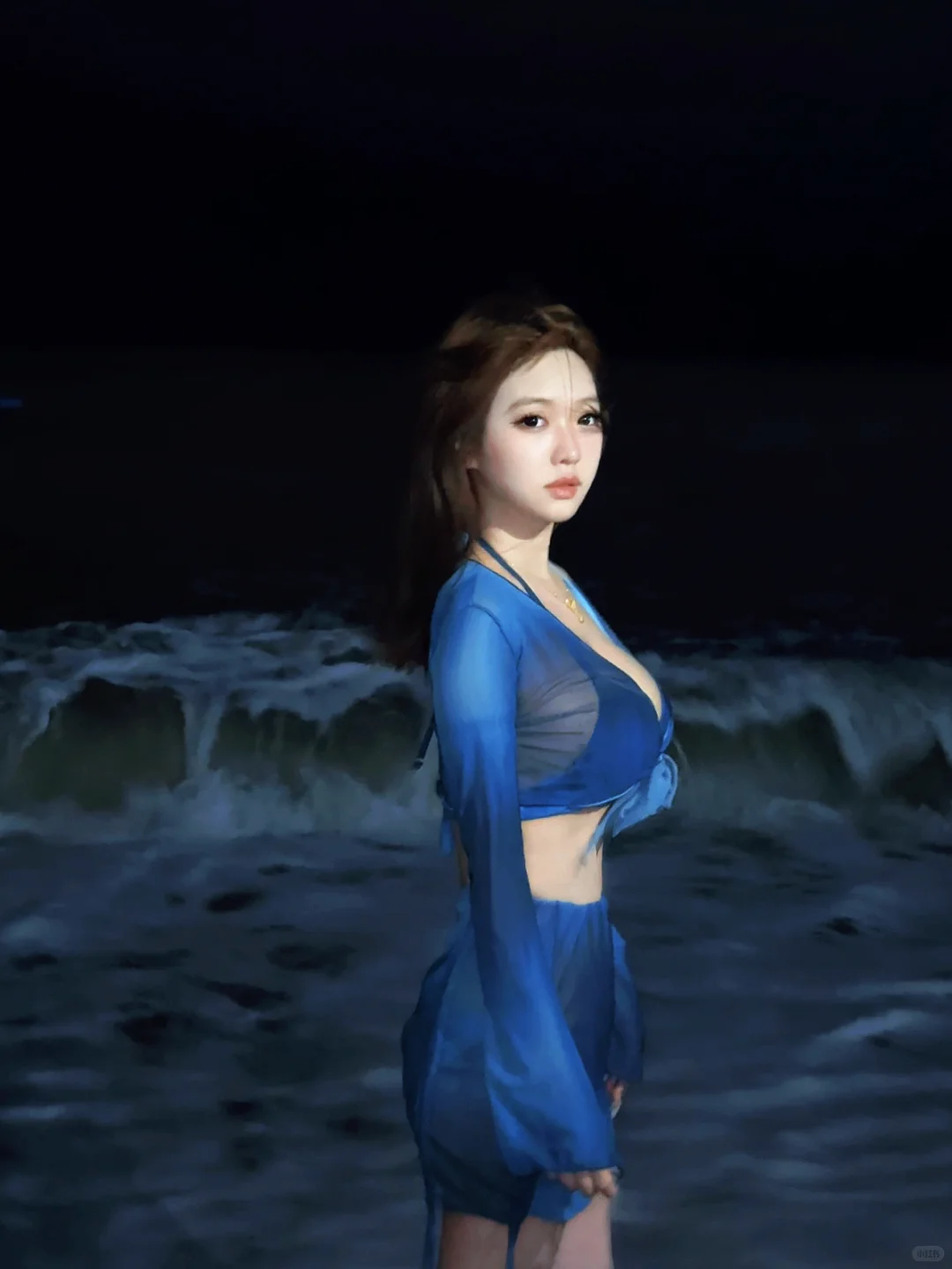 夜晚的海也很迷人🌊