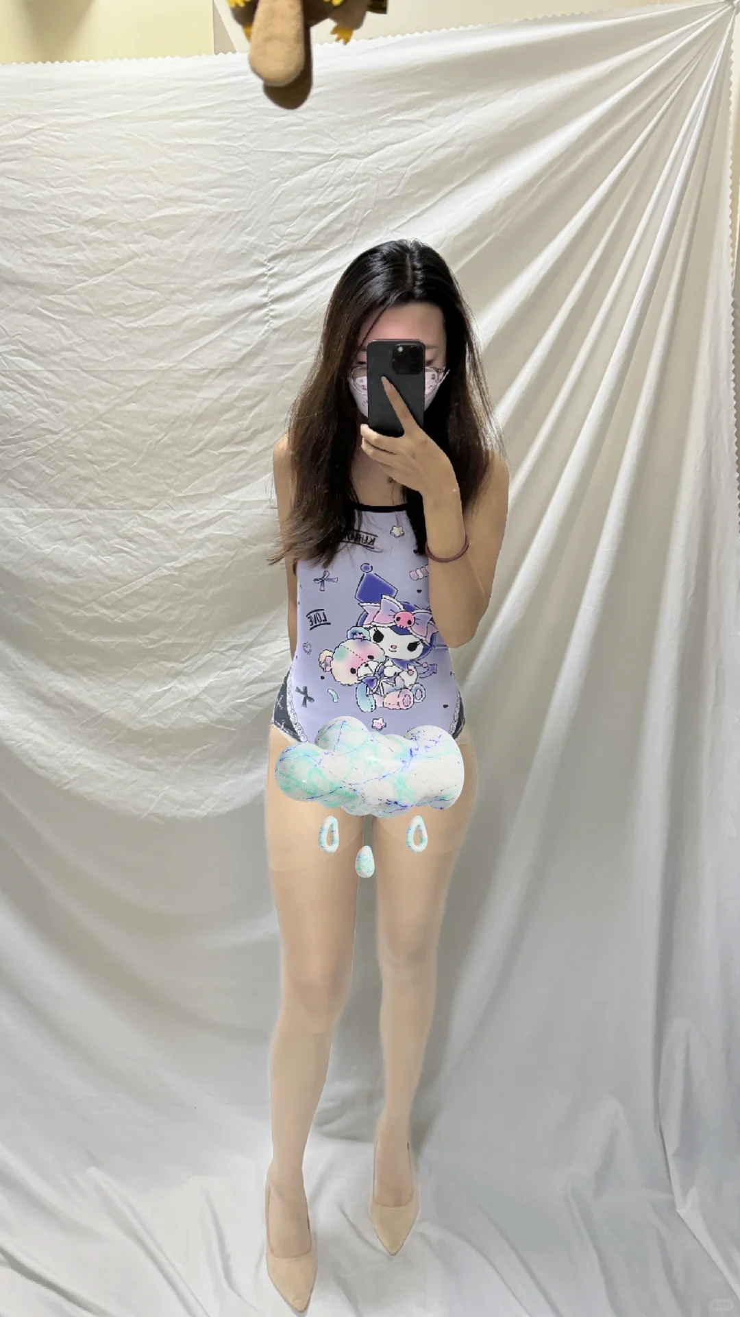 紫色奶思库洛米泳衣💜