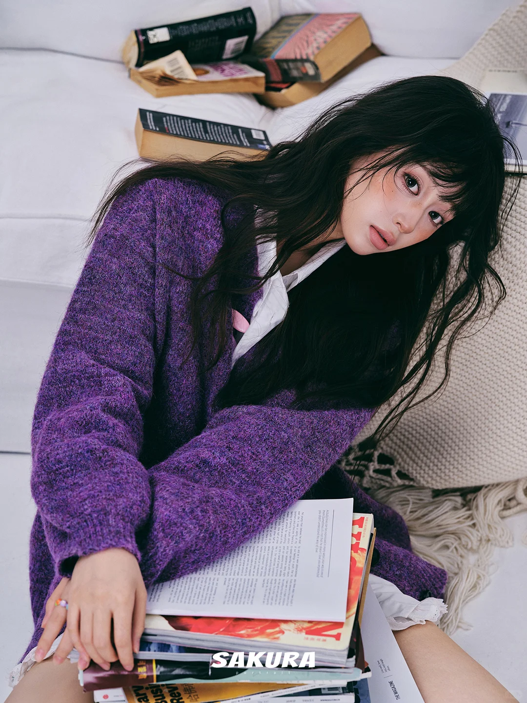 紫调慵懒💜｜居家俏皮感写真