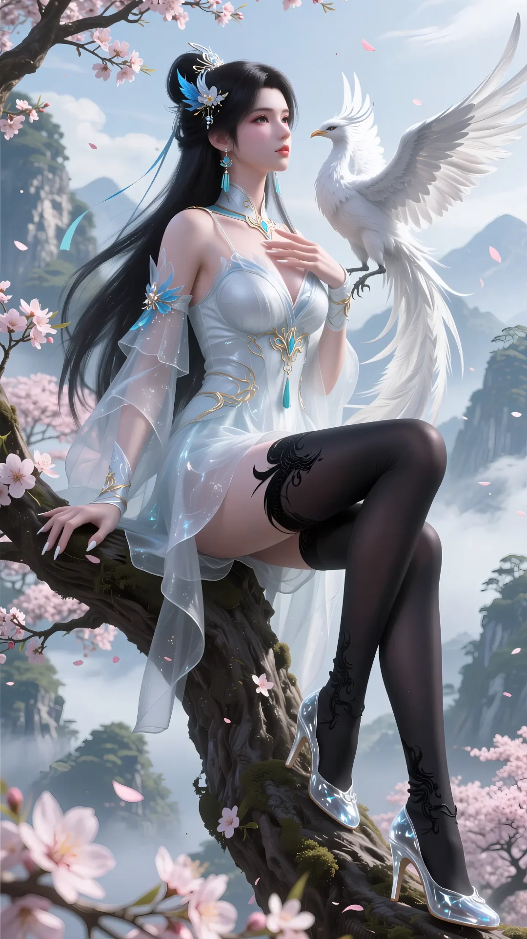 仙鹤配国漫女神❤️