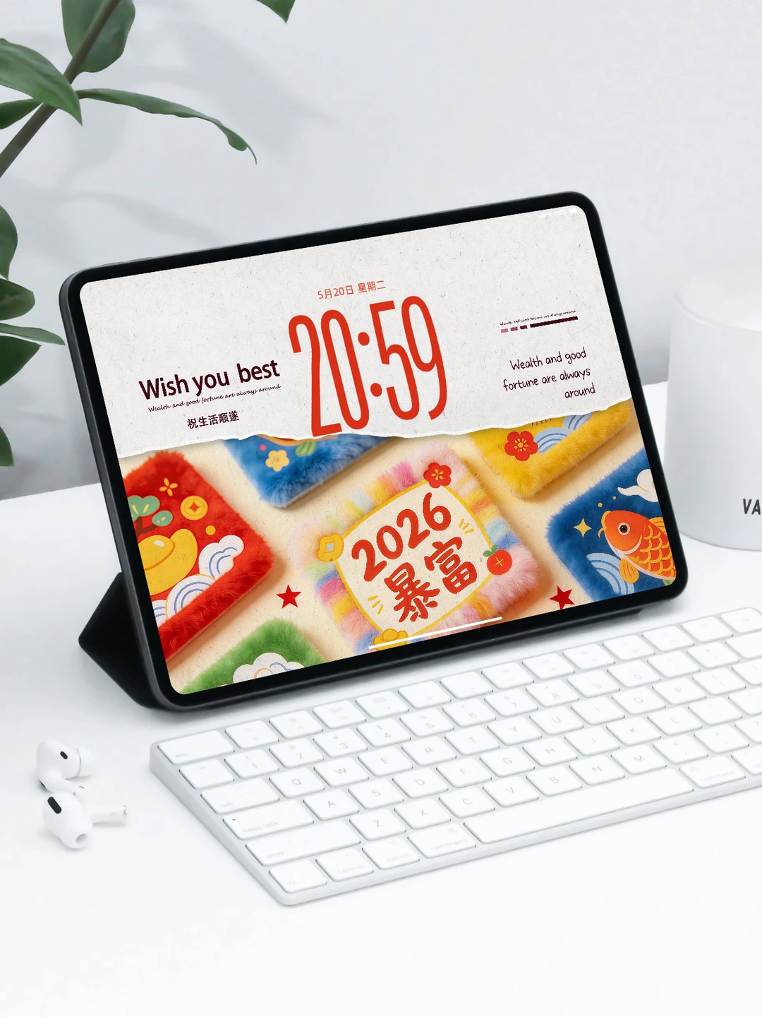 2026喜庆治愈平板壁纸